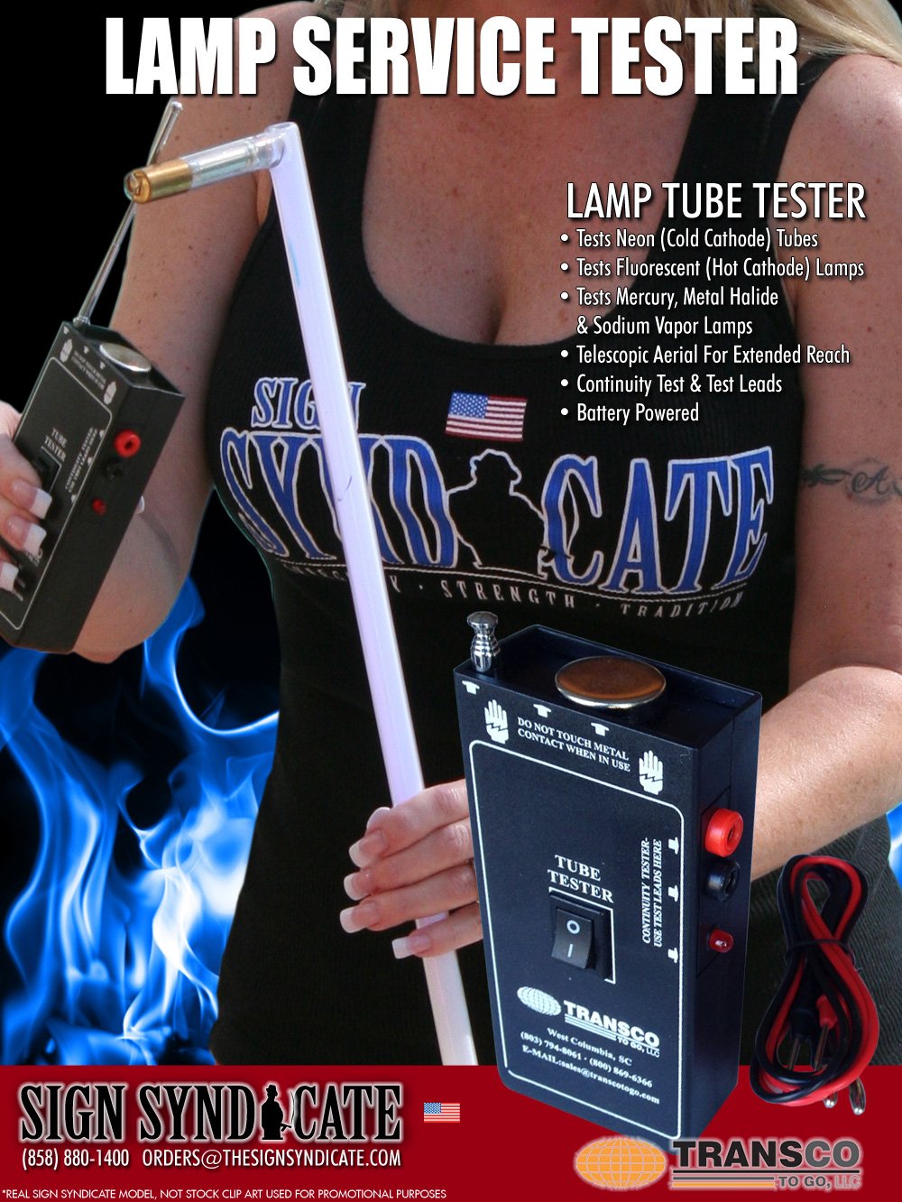 Handheld Neon Tube Tester / Voltage Detector – Portable Lamp Light Tester