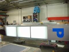 Blade Sign Illuminated witn Fluorescent Lamps