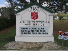 Salvation Army Church sign