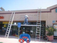 Ladder and plank installation