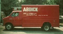 Hand lettered delivery truck - long before vinyl cutters