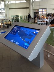 Touch screen display at airport