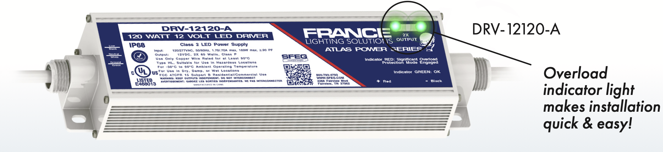 France Atlas 12V 120W - TruPower DRV-12120-A
