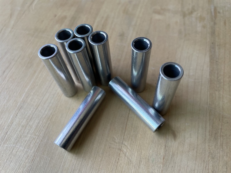 Aluminum Spacers 1.25"L x .375"OD (100 QTY) 